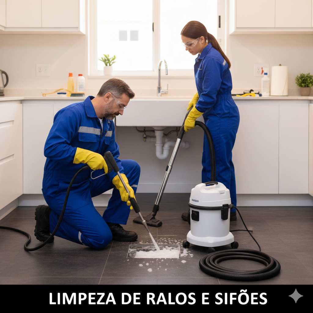 Limpeza de Ralos e Sifões