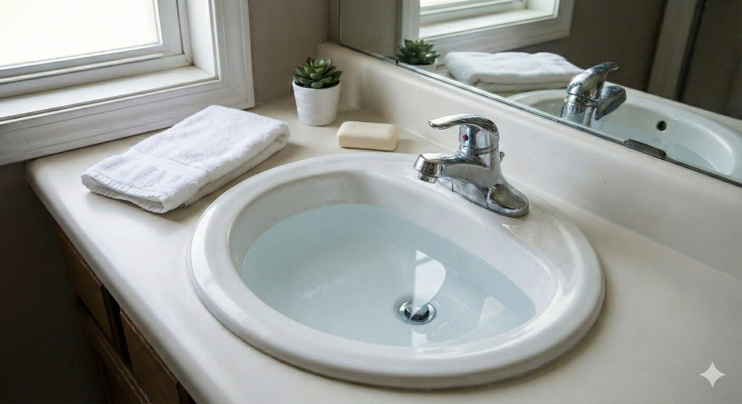 Pia do Banheiro Entupida