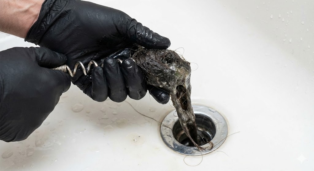 Cano Entupido com Cabelo