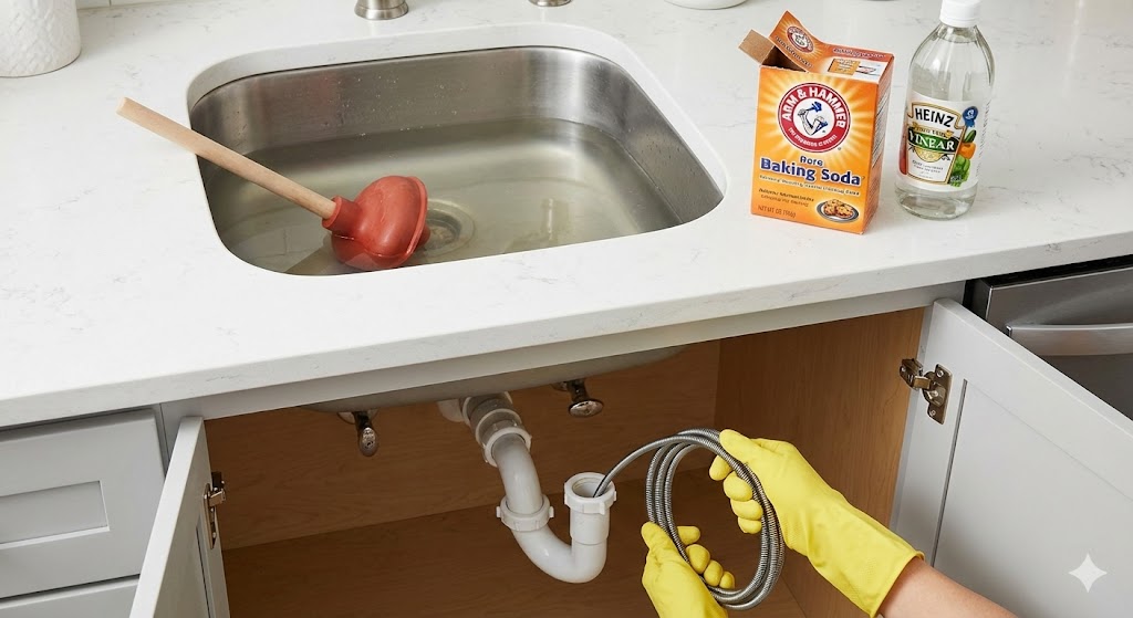 cano de pia entupido